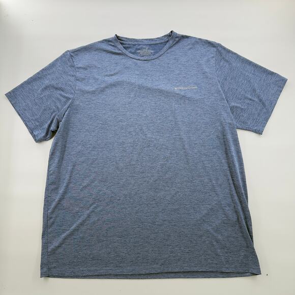 Vineyard Vines Performance T-Shirt Blue Heather Short Sleeve XXL Poly Spandex - Picture 1 of 7